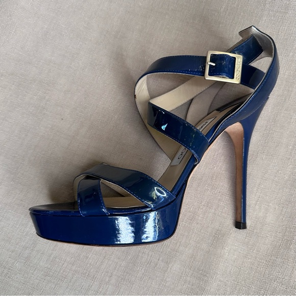 Jimmy Choo Vamp Stilettos Blue - Picture 8 of 12